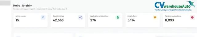 Screenshot of the job-search engine dashboard